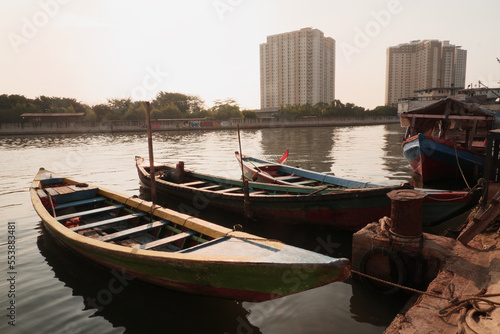 Boats in Sunda Kelapa Historical Port photo