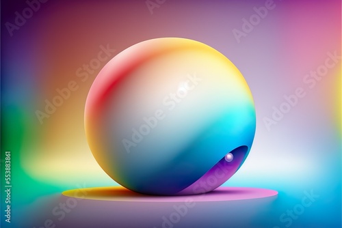 3D Rendering of a colorful sphere