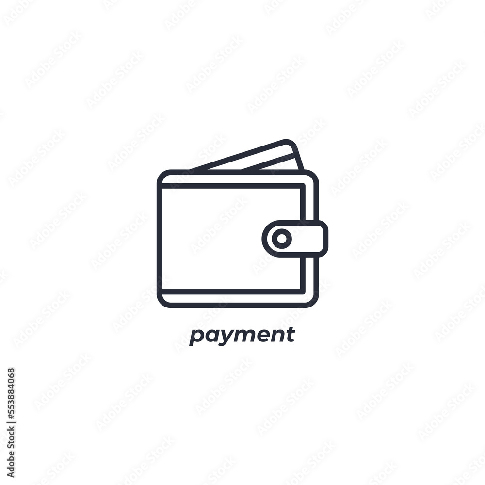 Vector sign payment symbol is isolated on a white background. icon color editable. Vector sign payment symbol is isolated on a white background. icon color editable.