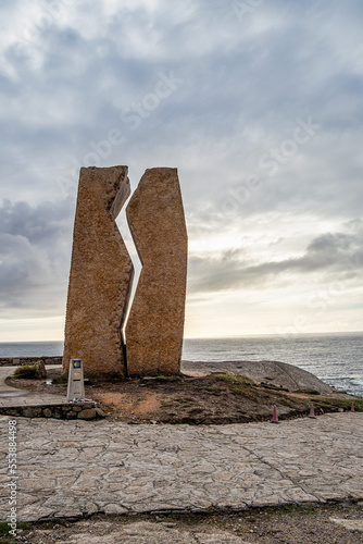 Memorial for the oil tanker disaster titled A Ferida at Muxia, Costa da Morte, Galicia, Spain photo