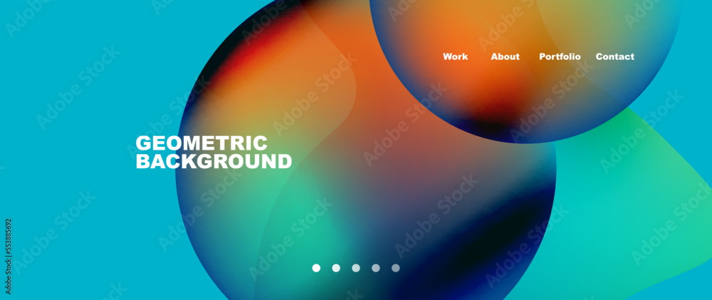 Flowing gradient colors and round elements and circles. Vector illustration for wallpaper, banner, background, leaflet, catalog, cover, flyer Flowing gradient colors and round elements and circles. Vector illustration for wallpaper, banner, background, leaflet, catalog, cover, flyer
