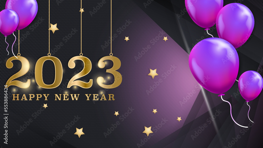 Obraz premium Happy new year 2023 background