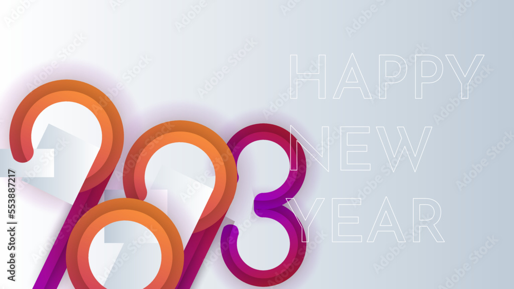 Obraz premium Happy new year 2023 background
