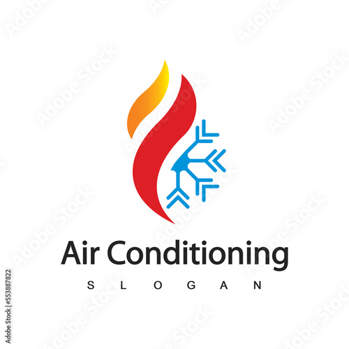 Air Conditioning Logo, HVAC Logo Concept