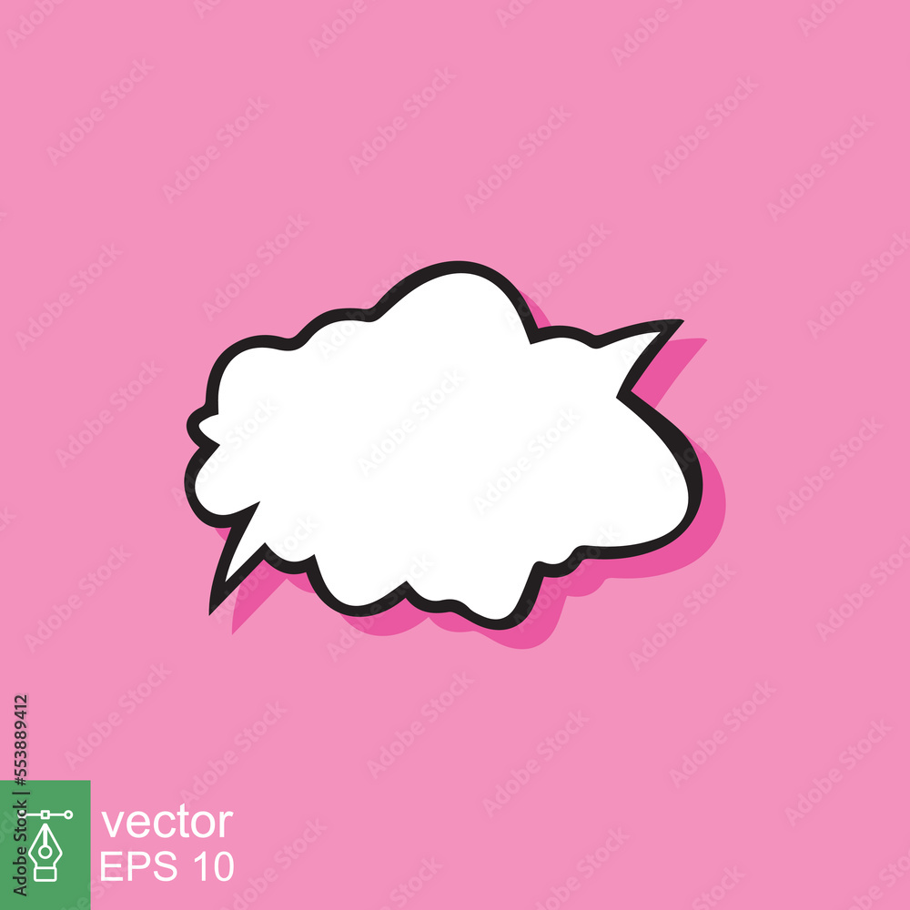 Cloud cartoon speech bubble icon. Simple flat style. Hand drawn, doodle, communication concept. Vector illustration isolated on pink background. EPS 10. Cloud cartoon speech bubble icon. Simple flat style. Hand drawn, doodle, communication concept. Vector illustration isolated on pink background. EPS 10.