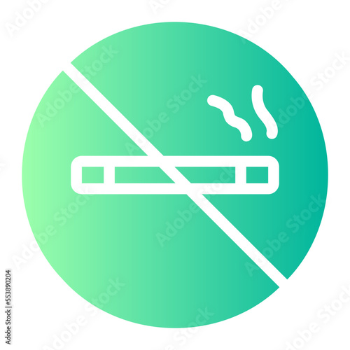 no smoking gradient icon