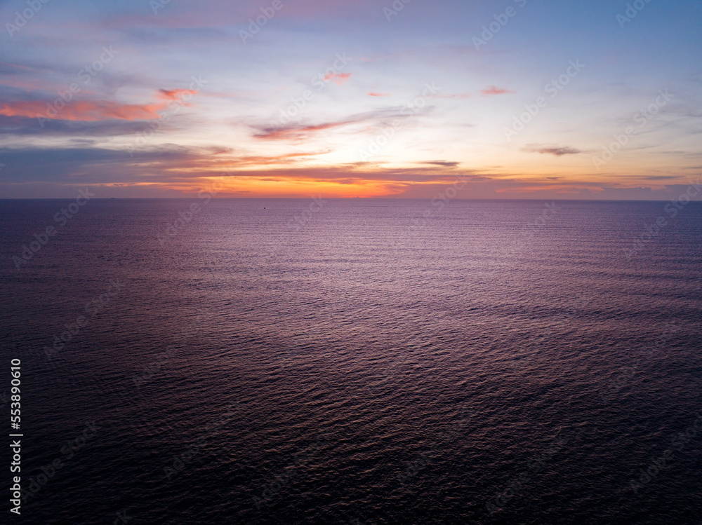 Aerial view Nature beautiful Light Sunset or sunrise over sea surface, Colorful Dramatic majestic scenery Sky with Amazing clouds in sunset sky cloud background,High angle view Aerial view Nature beautiful Light Sunset or sunrise over sea surface, Colorful Dramatic majestic scenery Sky with Amazing clouds in sunset sky cloud background,High angle view