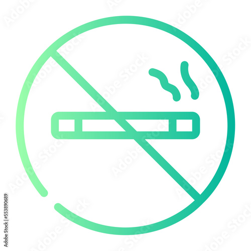 no smoking gradient icon