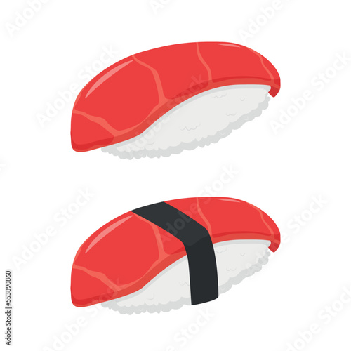 sushi illustration design with fresh meat