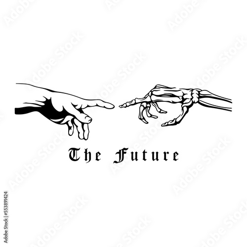 vector illustration of hand and hand bones