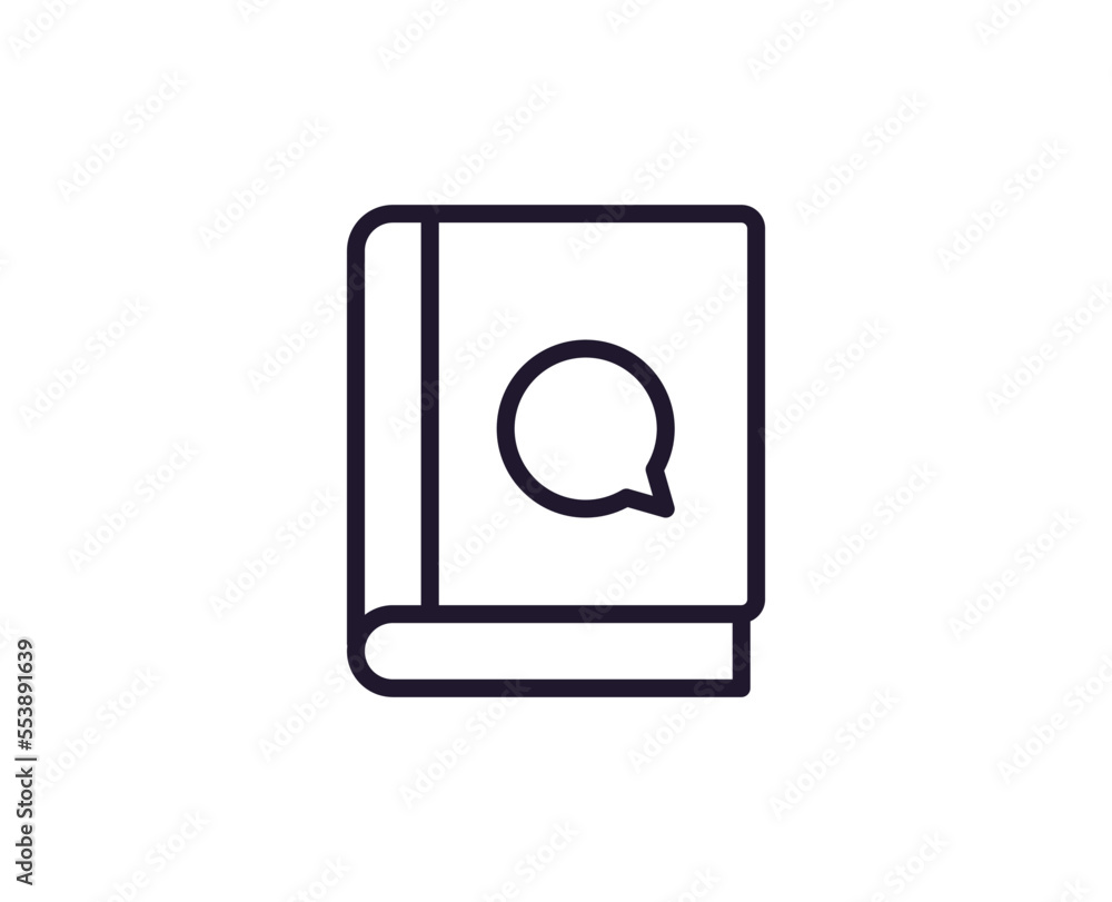 Book concept. Single premium editable stroke pictogram perfect for logos, mobile apps, online shops and web sites. Vector symbol isolated on white background. Book concept. Single premium editable stroke pictogram perfect for logos, mobile apps, online shops and web sites. Vector symbol isolated on white background.