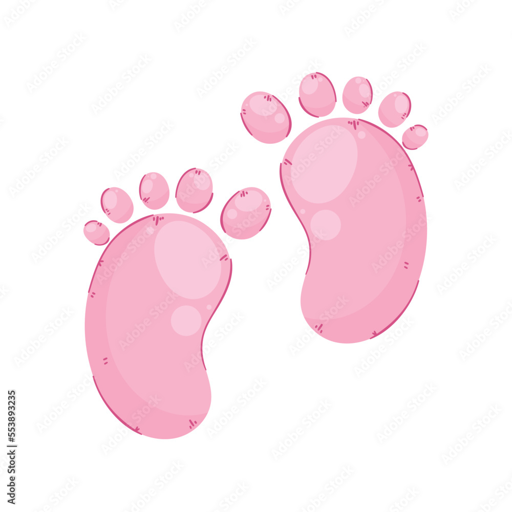 girl baby pink footprints girl baby pink footprints