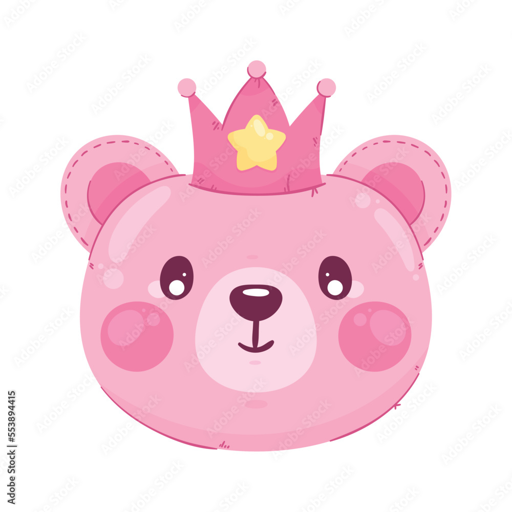 pink bear with crown pink bear with crown
