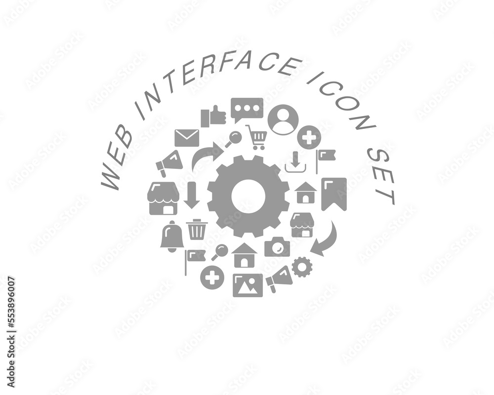 Vector web interface icon set