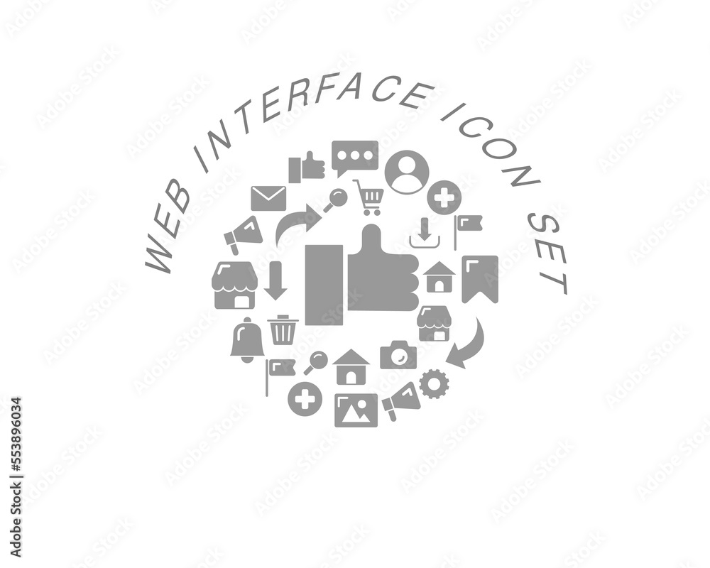 Vector web interface icon set Vector web interface icon set