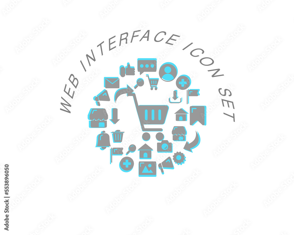 Vector web interface icon set Vector web interface icon set
