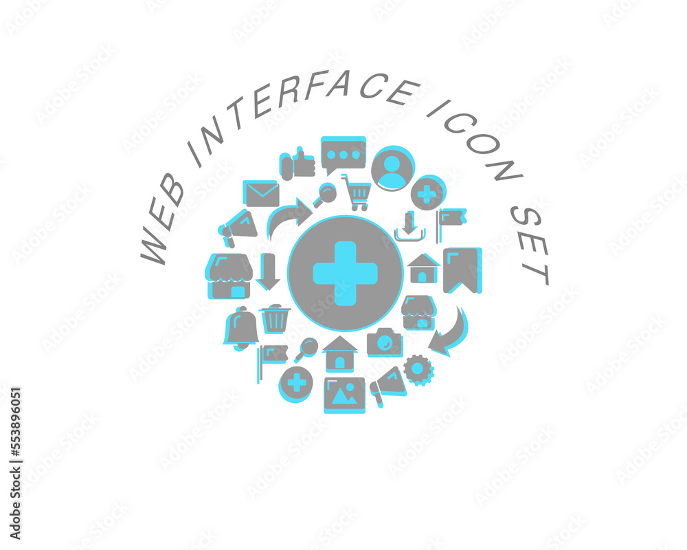 Vector web interface icon set Vector web interface icon set