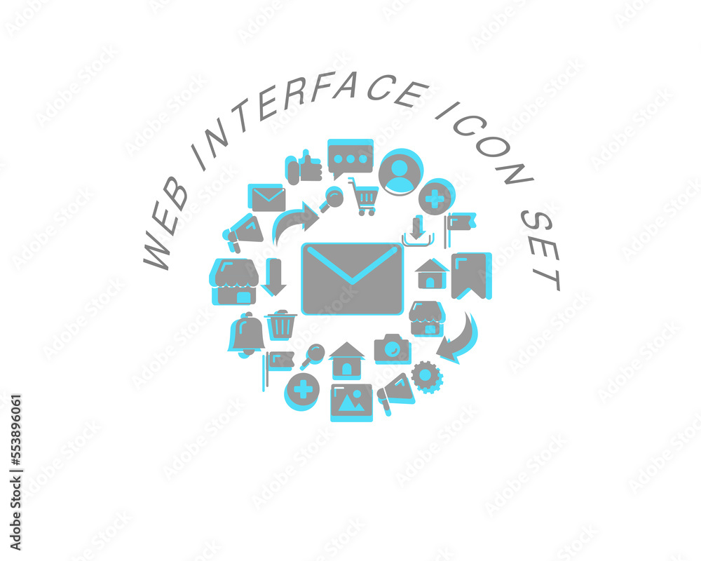 Vector web interface icon set Vector web interface icon set