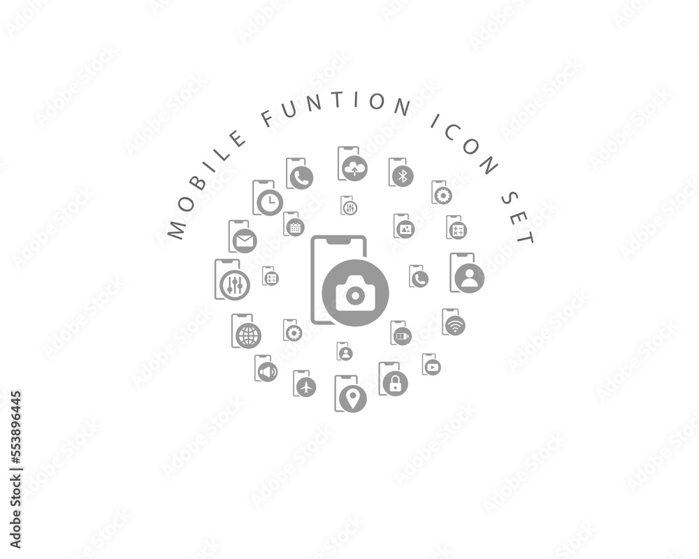 Fototapeta premium Vector mobile application icon set 