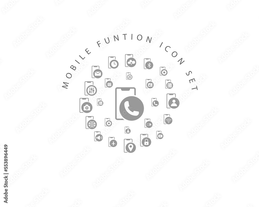 Fototapeta premium Vector mobile application icon set 