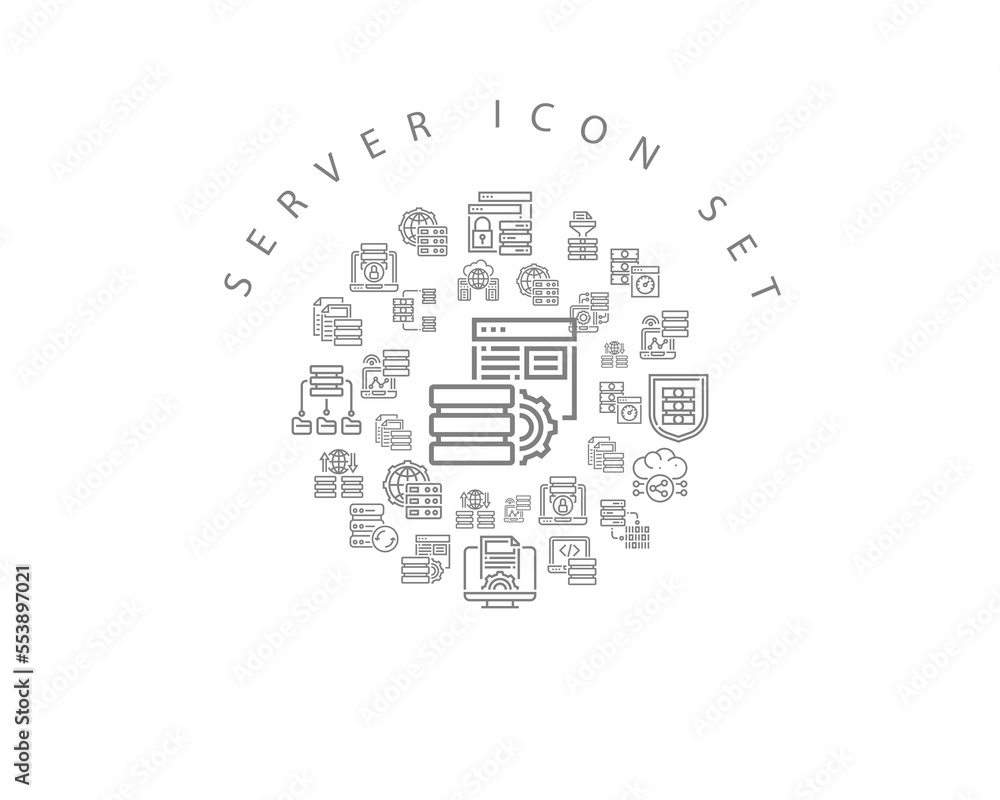Vector server icon set