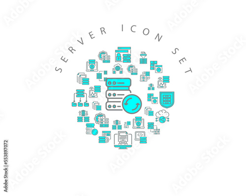 Wallpaper Mural Vector server icon set Torontodigital.ca