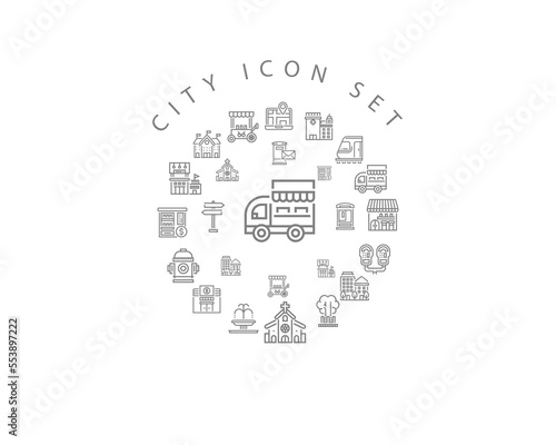 Vector city icon set 