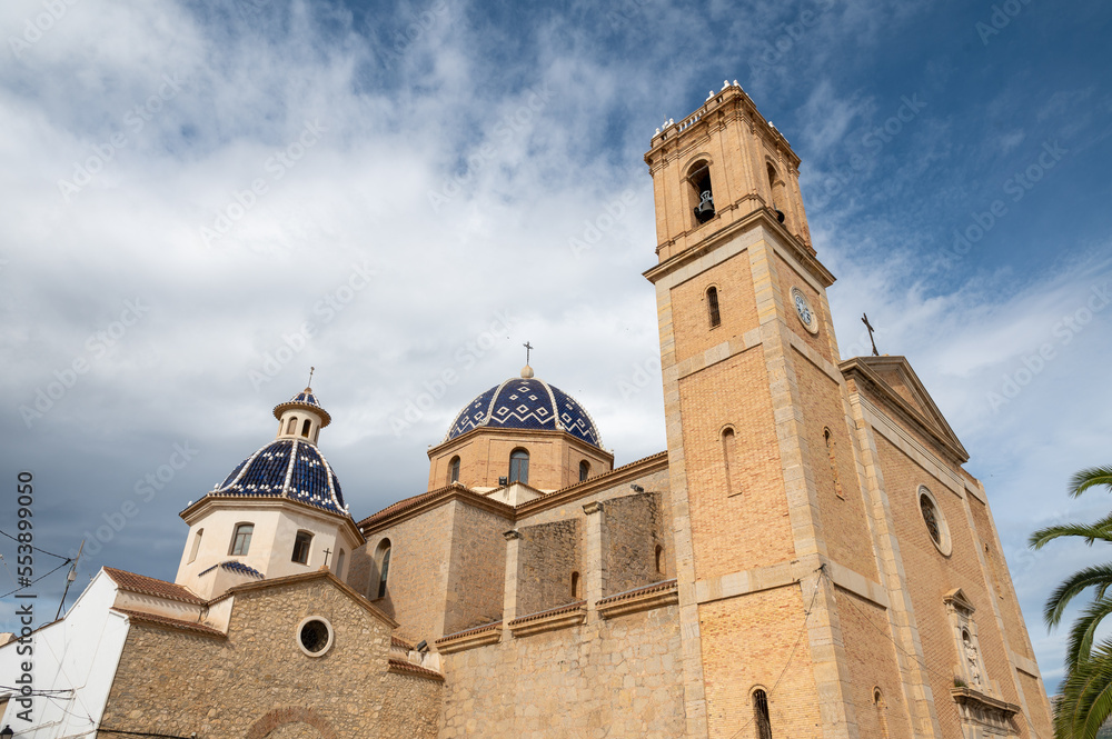 The Church of Nuestra Señora del Consuelo de Altea in Altea in Valencia, Spain in 2022.