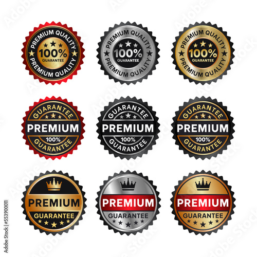 9 premium quality luxury badge design vector materials