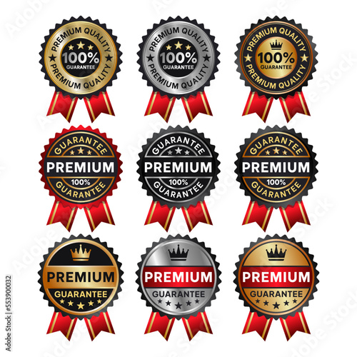 9 premium quality luxury badge design vector materials