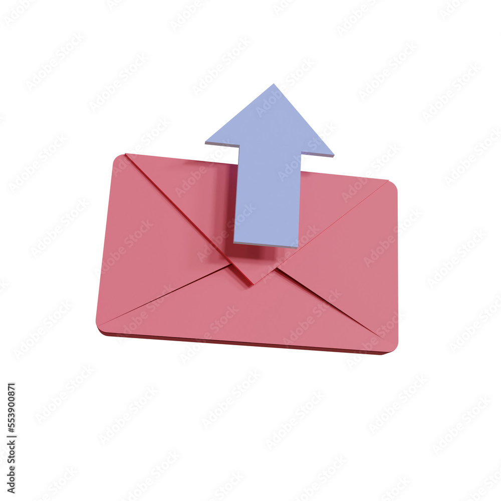 3D Email Send Icon 3D Email Send Icon