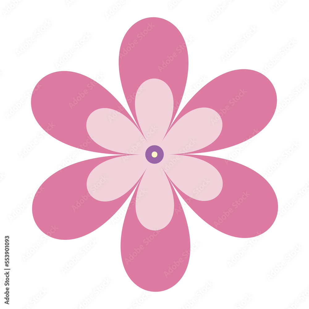Simple bright floral element for design. Single round flower Simple bright floral element for design. Single round flower