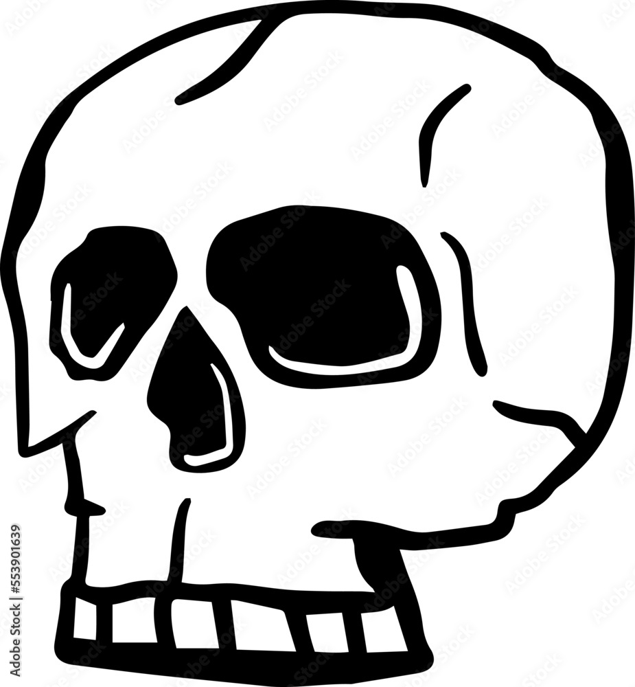 Monsters Skull line art design vector. Hand drawn character symbol. Monsters Skull line art design vector. Hand drawn character symbol.