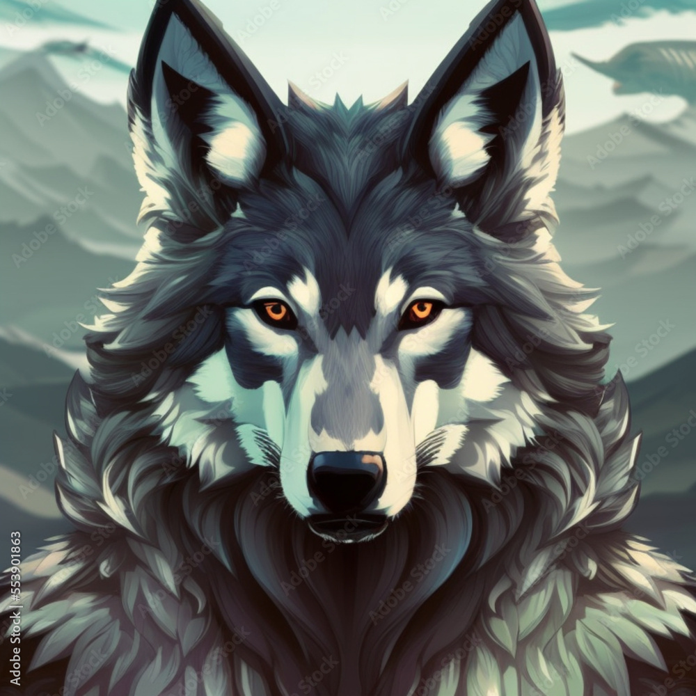 The majestic and beautiful wild wolf The majestic and beautiful wild wolf