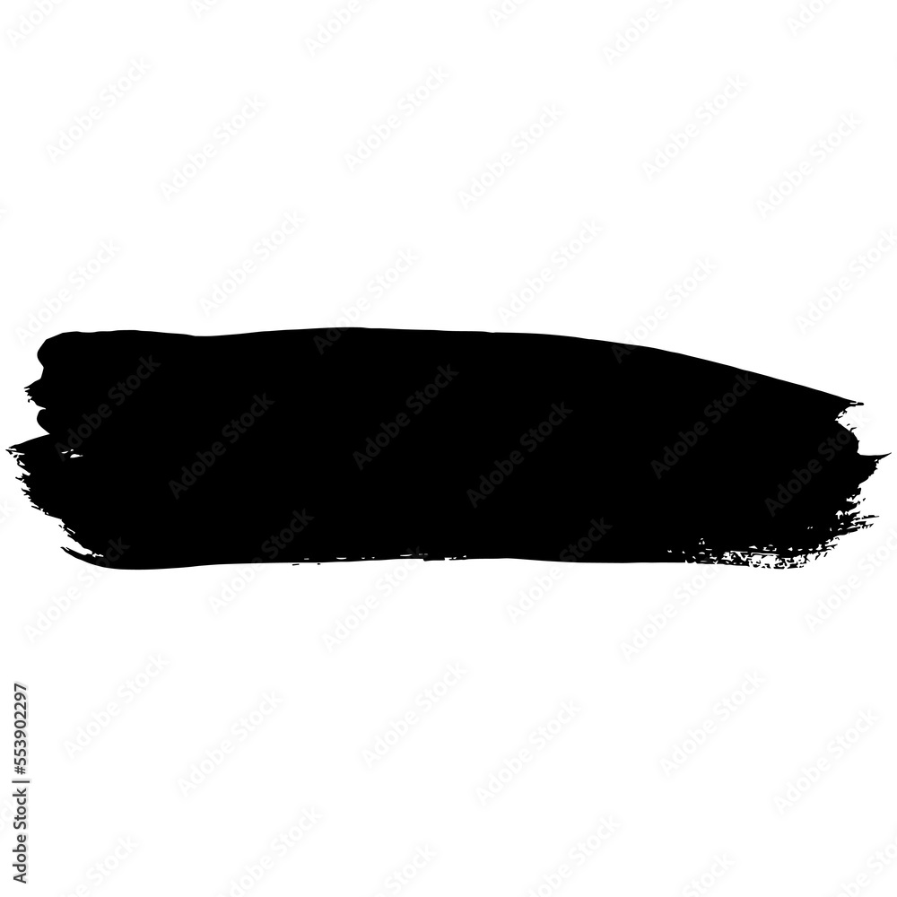 Fototapeta premium Simple abstract black background. Place for text. Banner, cover, header. Brush stroke. Single design element