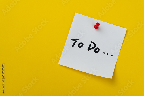 To do list on yellow background