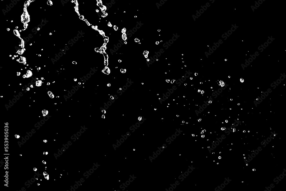 Obraz premium Splash of fresh water on black background