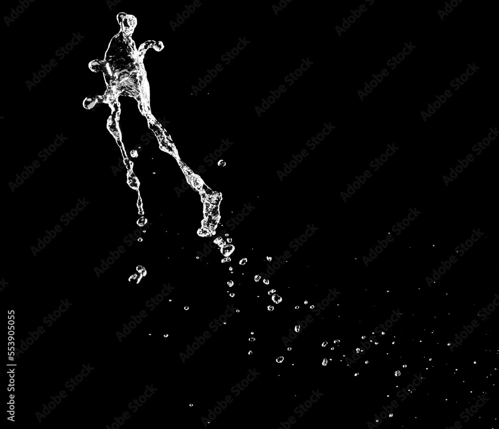 Splash of fresh water on black background Splash of fresh water on black background