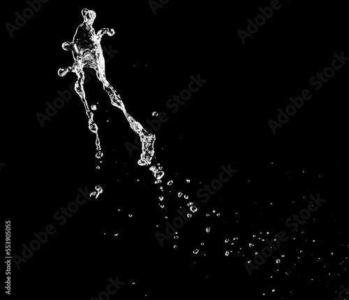Splash of fresh water on black background © Pixel-Shot