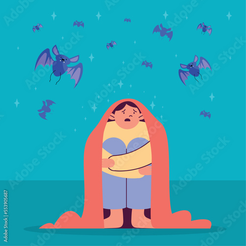 man suffering chiroptophobia