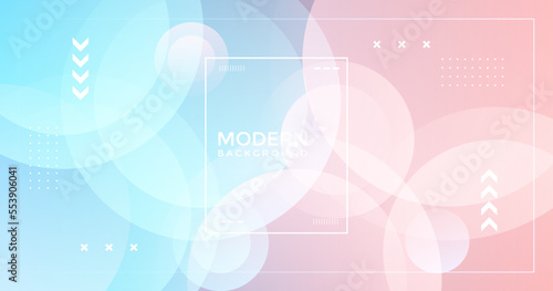 Modern background .geometric style, red and blue pastel color gradations