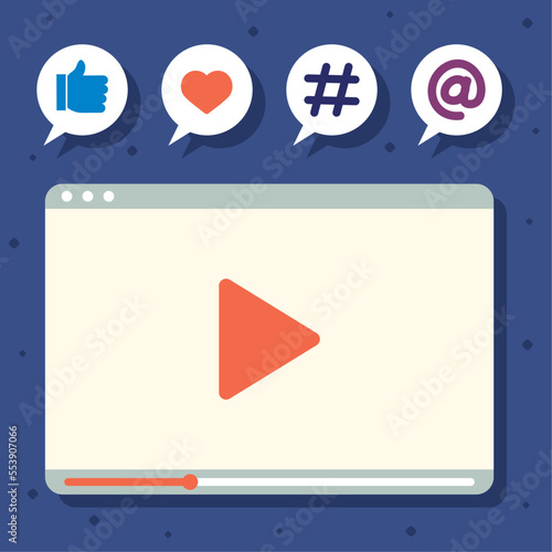website template social media