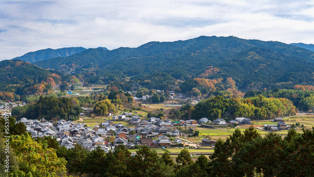 甘樫丘展望台から見下ろす明日香村【国営飛鳥歴史公園】日本奈良県