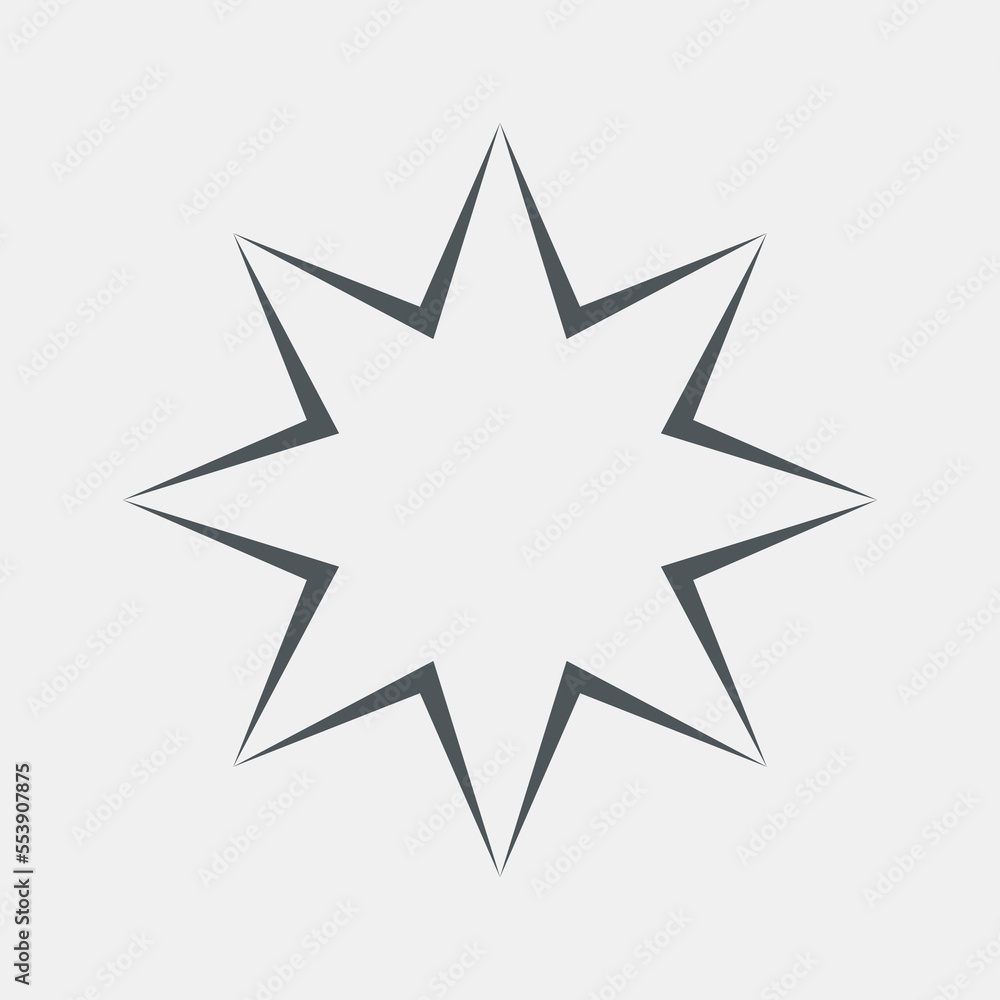 Eight pointed Star Classic rating icon web quality vector illustration cut Eight pointed Star Classic rating icon web quality vector illustration cut