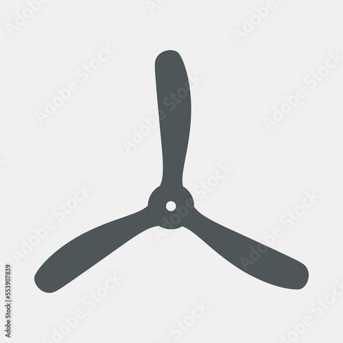 Propeller airplane quality vector illustration cut
