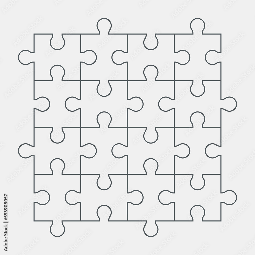 Puzzle simple piece template quality vector illustration cut Puzzle simple piece template quality vector illustration cut