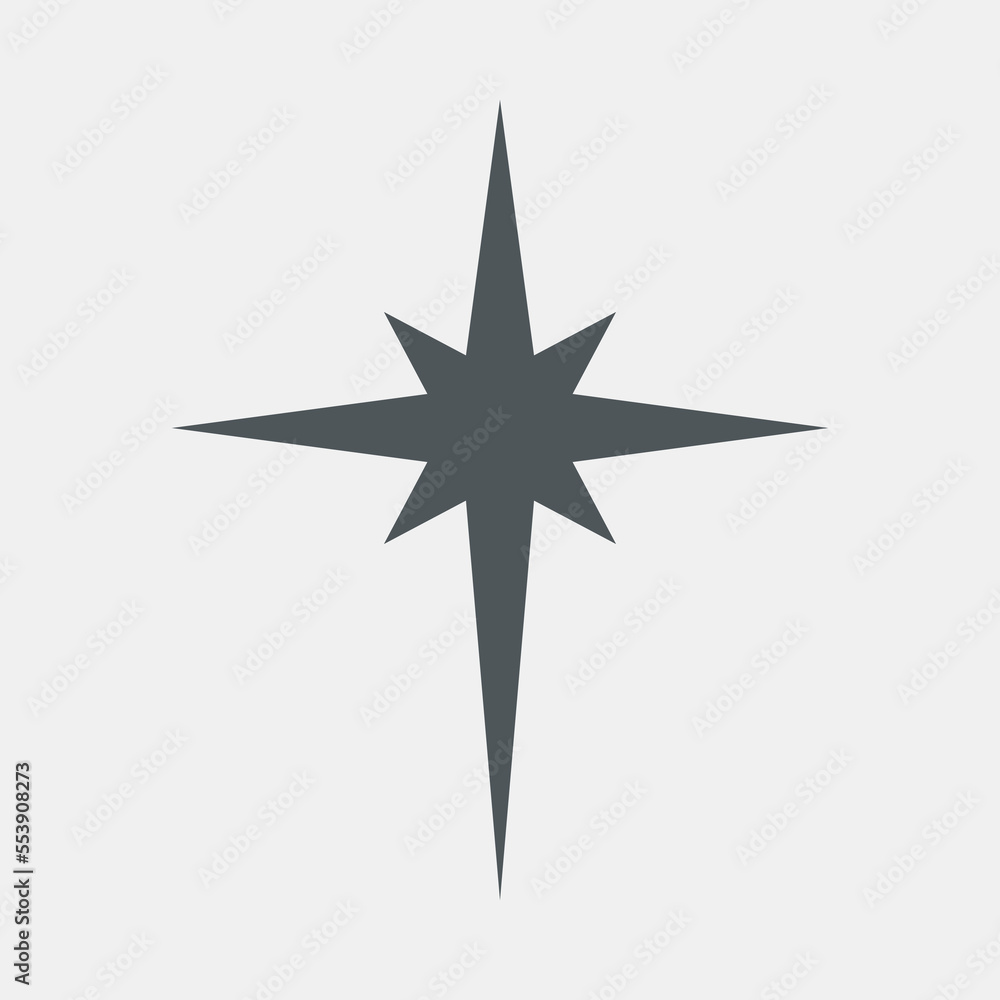 Star north quality vector illustration cut Star north quality vector illustration cut
