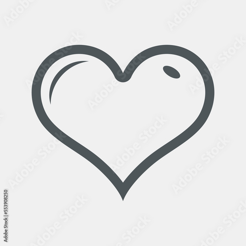 Heart icon valentine day quality vector illustration cut
