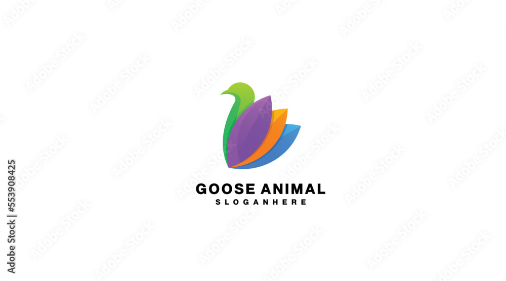 goose logo gradient colorful goose logo gradient colorful