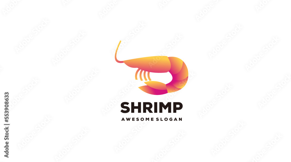 shrimp logo gradient colorful shrimp logo gradient colorful